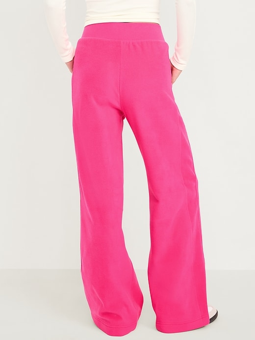 Image number 2 showing, Extra High-Waisted Microfleece Wide-Leg Pants