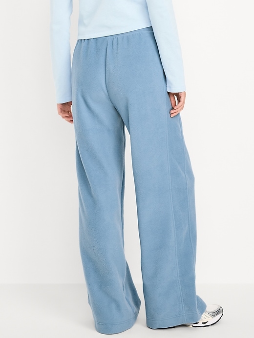 Image number 2 showing, Extra High-Waisted Microfleece Wide-Leg Pants