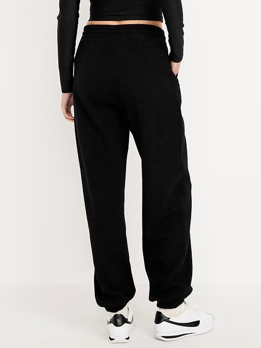 Image number 2 showing, High-Waisted Dynamic Fleece Textured Sweatpants
