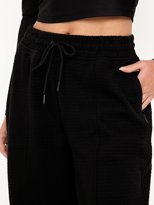 Image number 3 showing, High-Waisted Dynamic Fleece Textured Sweatpants