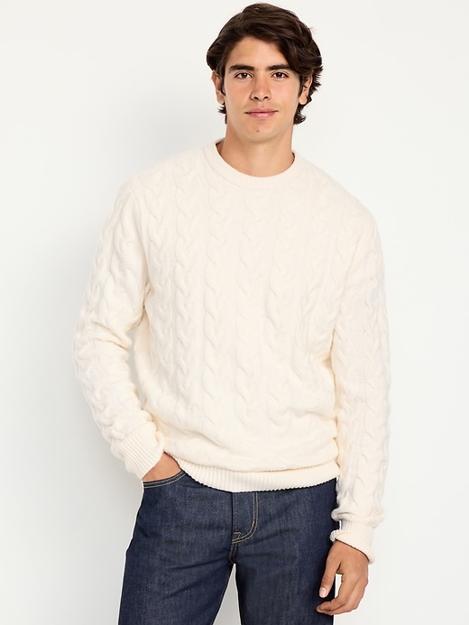 Image number 1 showing, SoSoft Crew-Neck Cable-Knit Sweater