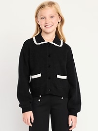 Image number 1 showing, SoSoft Cardigan Sweater for Girls