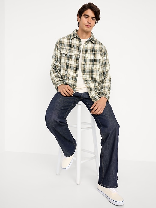 Image number 3 showing, Loose Fit Textured Plaid Pocket Shirt