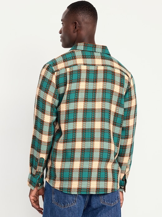 Image number 2 showing, Loose Fit Textured Plaid Pocket Shirt