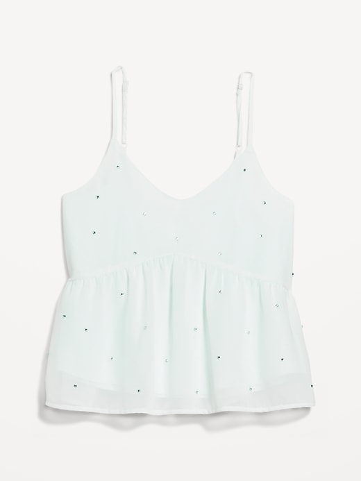 Image number 1 showing, Embellished Cami Peplum Top