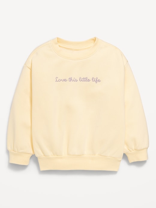 Image number 1 showing, Embroidered Crew-Neck Sweatshirt for Toddler Girls