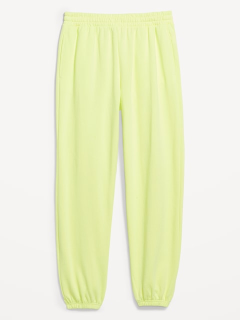 High-Waisted SoComfy Jogger Sweatpants - Yellowlime