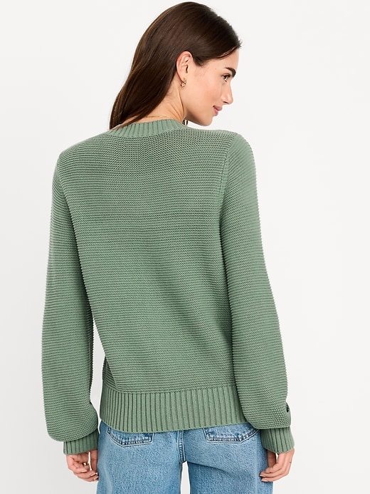 Image number 2 showing, Garter-Knit Cardigan Sweater