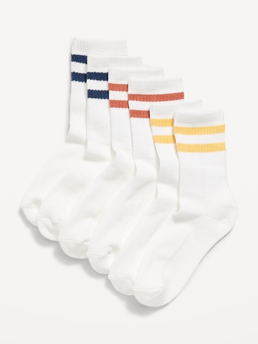 Image number 1 showing, Gender-Neutral Crew Socks 3-Pack for Kids