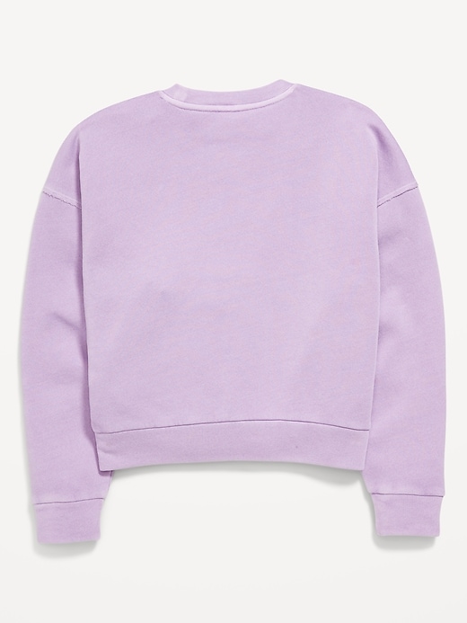 Image number 2 showing, Washed Crew-Neck Sweatshirt for Girls