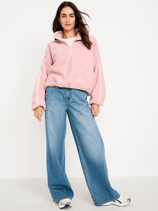 Image number 3 showing, Loose Sherpa Quarter-Zip Pullover