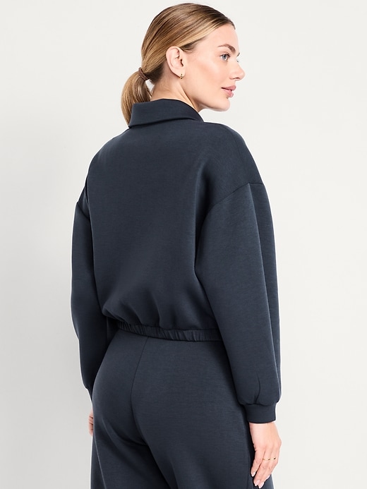 L'image numéro 2 présente Blouson d’aviateur surdimensionné en molleton raffiné