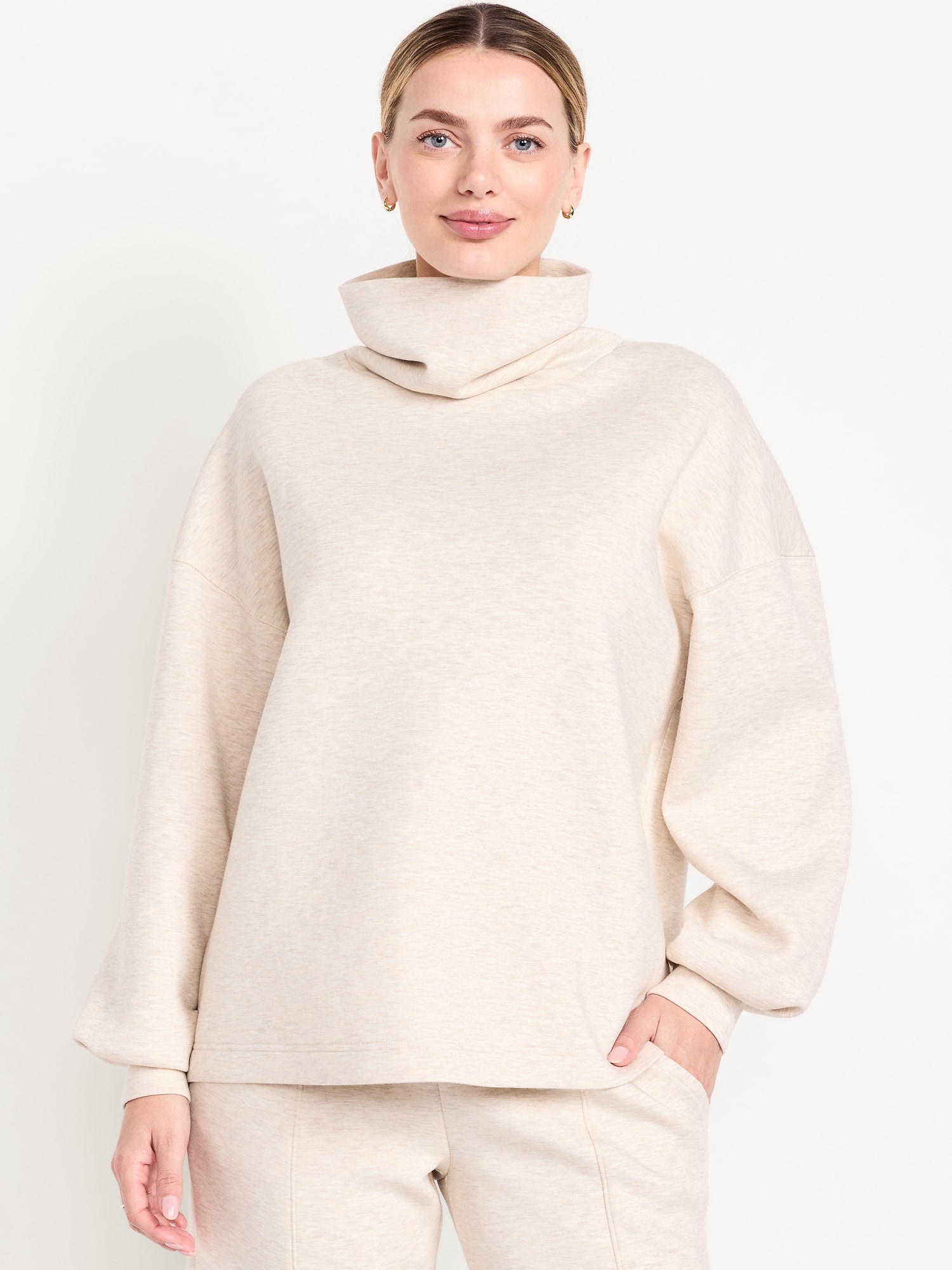 Bounce Fleece Funnel Neck Tunic