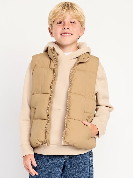 Image number 1 showing, Water-Resistant Quilted Puffer Vest for Boys