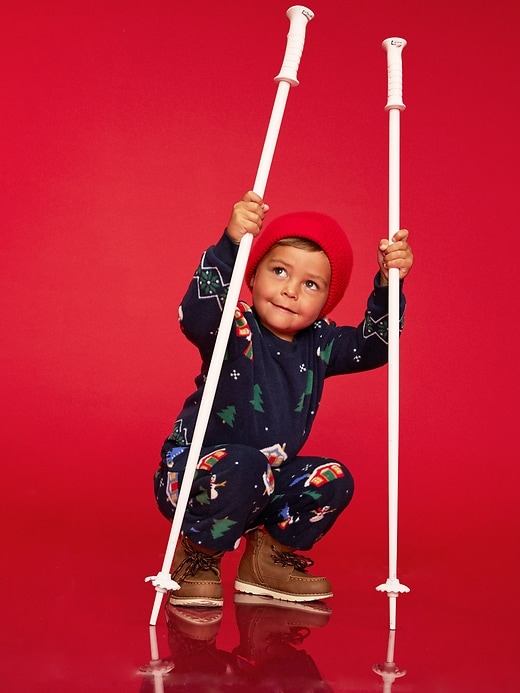 Image number 2 showing, Printed Oversized Microfleece Sweatshirt for Toddler Boys