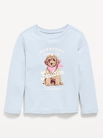 Image number 1 showing, Long-Sleeve Graphic T-Shirt for Toddler Girls