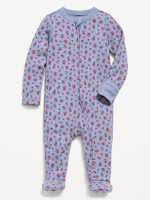 Image number 1 showing, Ribbed 2-Way-Zip Sleep & Play Footed One-Piece for Baby
