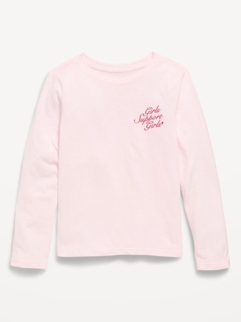 T-shirt à manches longues et à imprimé pour fille