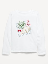 L'image numéro 1 présente T-shirt à manches longues et à imprimé pour fille