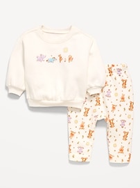 Image number 1 showing, Disney© Crew-Neck Sweatshirt and Sweatpants Set for Baby