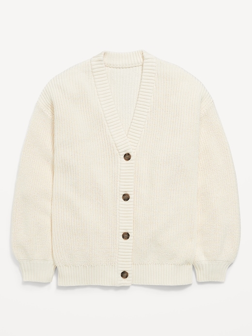 Image number 1 showing, Slouchy Button-Front Cardigan Sweater for Girls