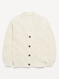 Image number 1 showing, Slouchy Button-Front Cardigan Sweater for Girls