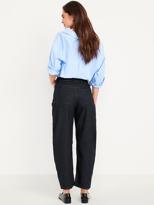 Image number 3 showing, High-Waisted Wow Barrel Ankle Jeans