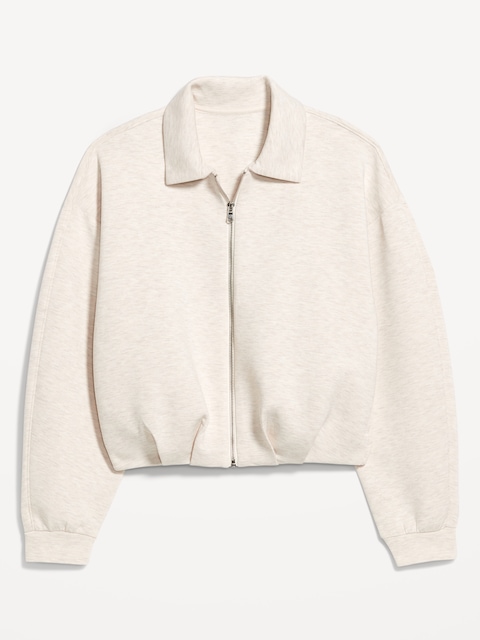 Blouson d’aviateur surdimensionné en molleton raffiné - Gruau Chiné