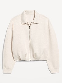 L'image numéro 1 présente Blouson d’aviateur surdimensionné en molleton raffiné