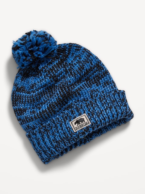 Pom-Pom Marled-Knit Beanie for Boys - Open Water
