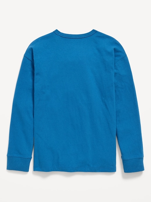 L'image numéro 3 présente T-shirt surdimensionné à imprimé à manches longues pour garçon