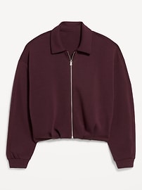 L'image numéro 1 présente Blouson d’aviateur surdimensionné en molleton raffiné