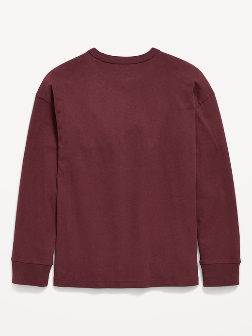 L'image numéro 3 présente T-shirt surdimensionné à imprimé à manches longues pour garçon