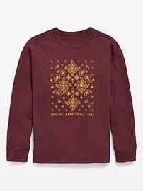 L'image numéro 2 présente T-shirt surdimensionné à imprimé à manches longues pour garçon