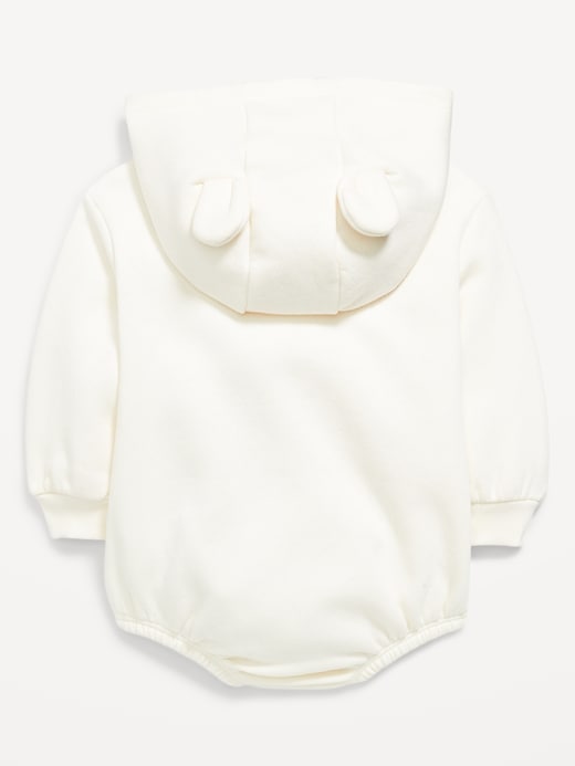 Image number 2 showing, Disney© Hooded Winnie the Pooh Fleece One-Piece Romper for Baby