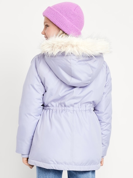 Image number 2 showing, Water-Resistant Parka Jacket for Girls