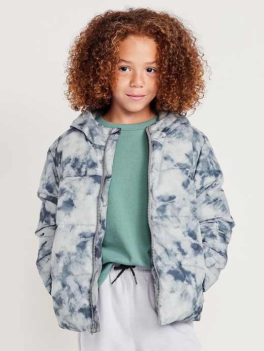 Image number 1 showing, Printed Water-Resistant Puffer Jacket for Boys