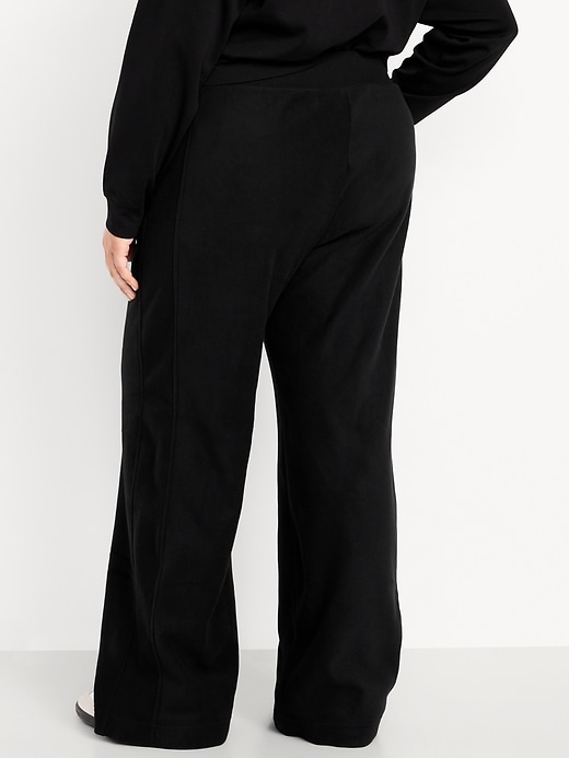 Image number 7 showing, Extra High-Waisted Microfleece Wide-Leg Pants