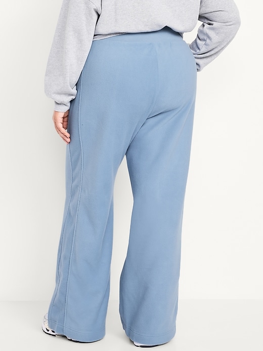 Image number 7 showing, Extra High-Waisted Microfleece Wide-Leg Pants