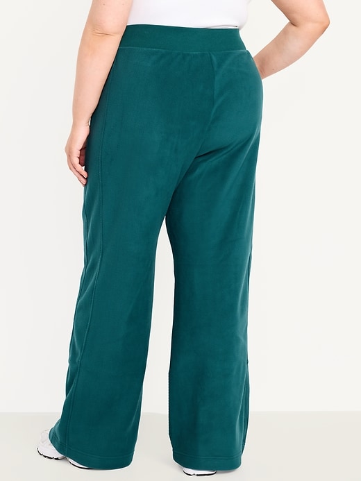 Image number 5 showing, Extra High-Waisted Microfleece Wide-Leg Pants