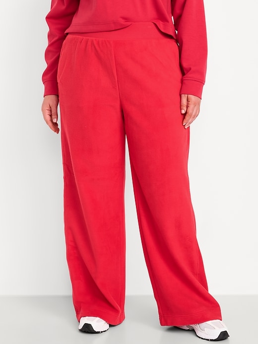 L'image numéro 6 présente Pantalon à jambe ultra-large à taille très haute en micromolleton