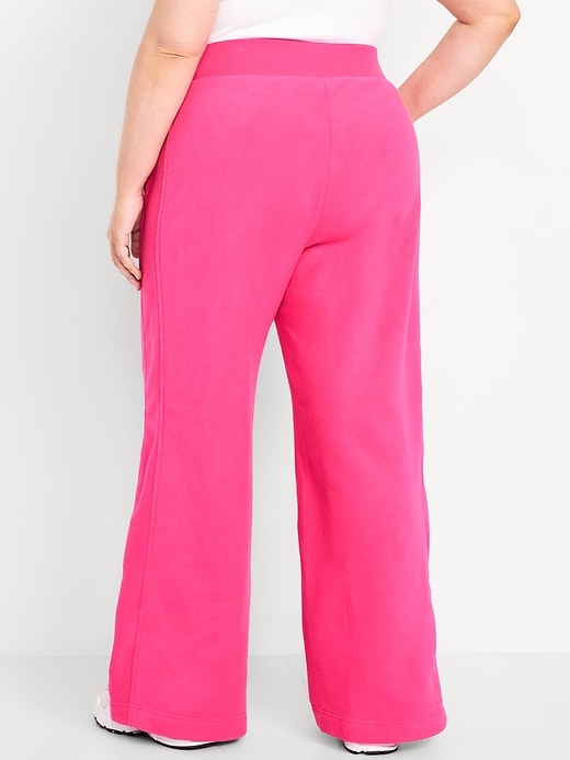 Image number 7 showing, Extra High-Waisted Microfleece Wide-Leg Pants
