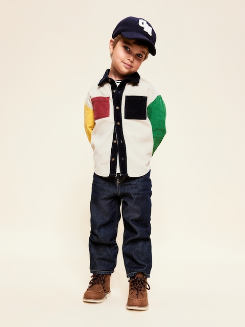 Chemise à manches longues et à poche aux couleurs contrastées pour tout-petit garçon