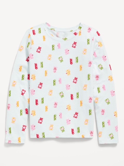 Softest Printed Long-Sleeve T-Shirt for Girls