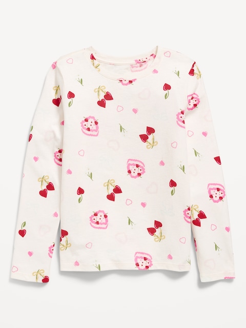 Softest Printed Long-Sleeve T-Shirt for Girls