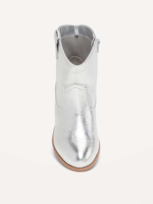 L'image numéro 2 présente Bottines Western scintillantes à glissière latérale pour fille