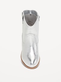 L'image numéro 2 présente Bottines Western scintillantes à glissière latérale pour fille