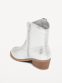 L'image numéro 4 présente Bottines Western scintillantes à glissière latérale pour fille