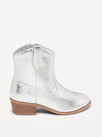 L'image numéro 3 présente Bottines Western scintillantes à glissière latérale pour fille