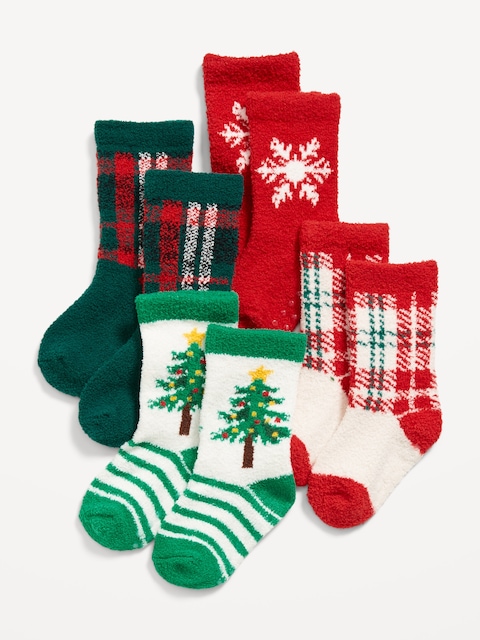 Chaussettes douillettes des Fêtes unisexes pour Tout-petit et Bébé (paquet de 4)